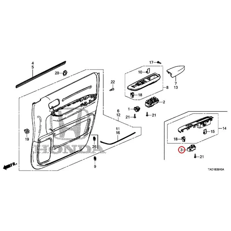 [NEW] JDM HONDA STEP WGN SPADA RP5 2020 Front Door Lining GENUINE OEM - Image 4