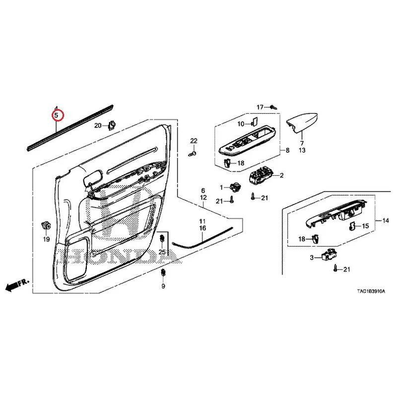 [NEW] JDM HONDA STEP WGN SPADA RP5 2020 Front Door Lining GENUINE OEM - Image 6