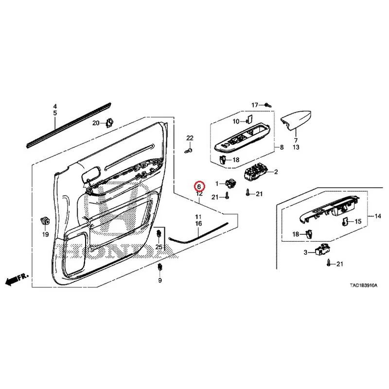 [NEW] JDM HONDA STEP WGN SPADA RP5 2020 Front Door Lining GENUINE OEM - Image 7