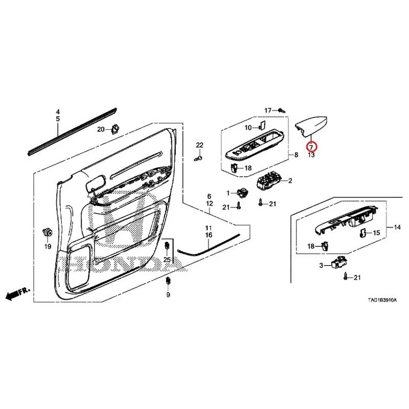 [NEW] JDM HONDA STEP WGN SPADA RP5 2020 Front Door Lining GENUINE OEM - Image 8