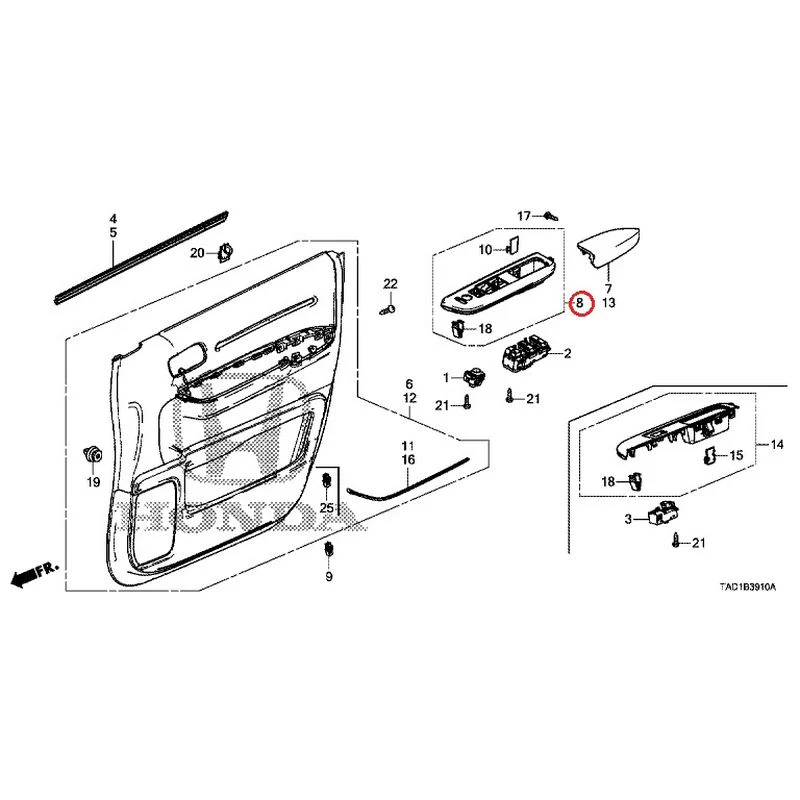 [NEW] JDM HONDA STEP WGN SPADA RP5 2020 Front Door Lining GENUINE OEM - Image 9