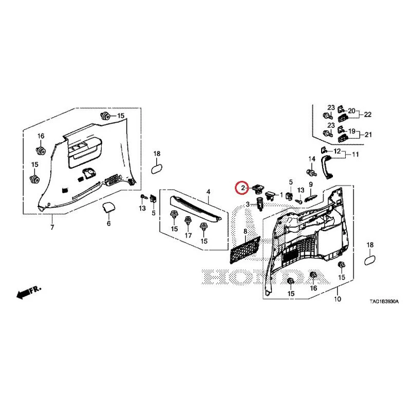[NEW] JDM HONDA STEP WGN SPADA RP5 2020 Side Lining GENUINE OEM - Image 3