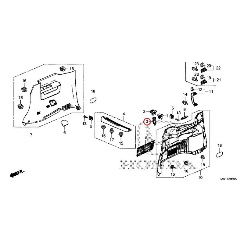 [NEW] JDM HONDA STEP WGN SPADA RP5 2020 Side Lining GENUINE OEM - Image 4