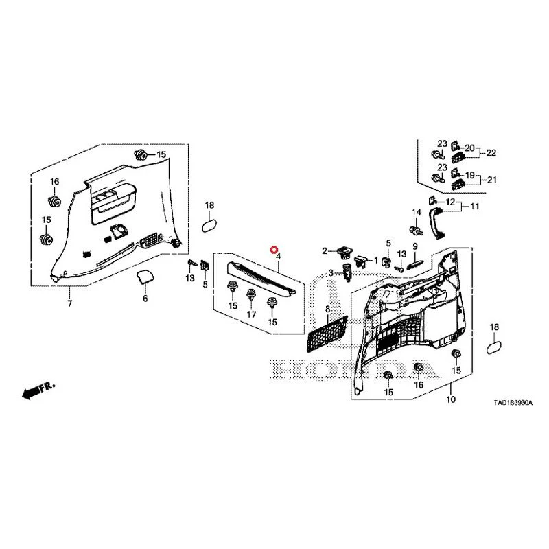 [NEW] JDM HONDA STEP WGN SPADA RP5 2020 Side Lining GENUINE OEM - Image 5