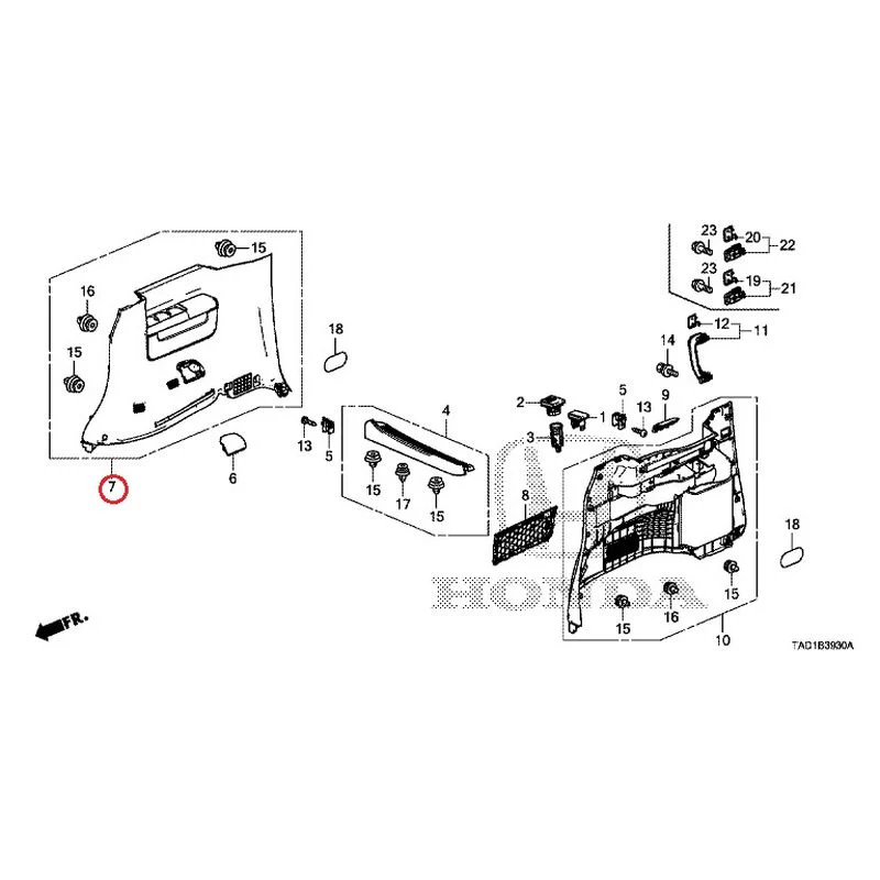 [NEW] JDM HONDA STEP WGN SPADA RP5 2020 Side Lining GENUINE OEM - Image 8