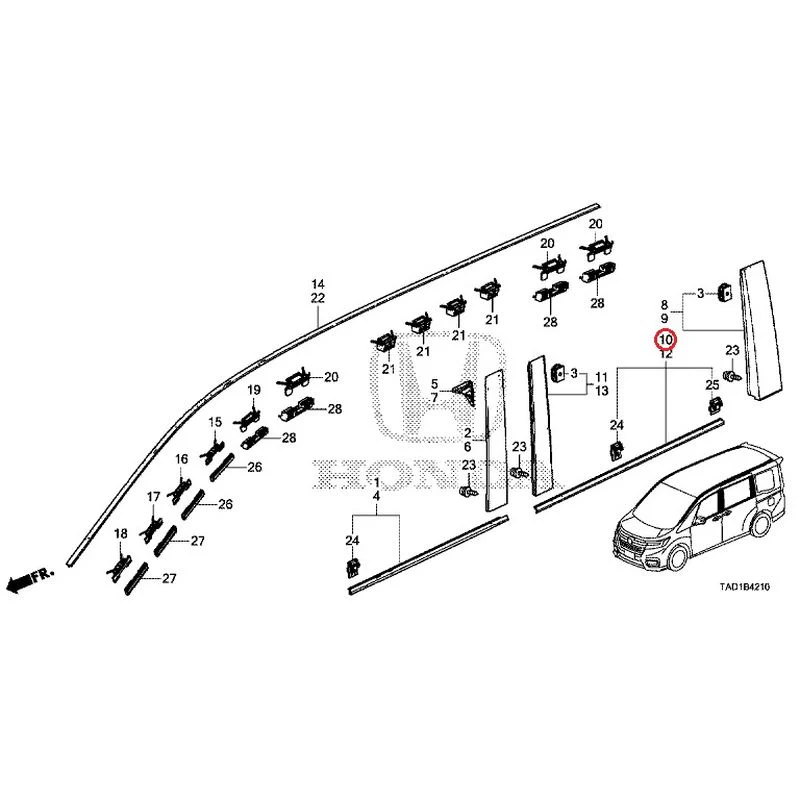 [NEW] JDM HONDA STEP WGN SPADA RP5 2020 Molding GENUINE OEM - Image 11