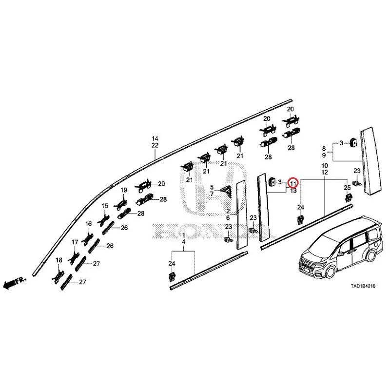 [NEW] JDM HONDA STEP WGN SPADA RP5 2020 Molding GENUINE OEM - Image 12