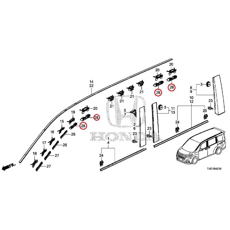 [NEW] JDM HONDA STEP WGN SPADA RP5 2020 Molding GENUINE OEM - Image 29