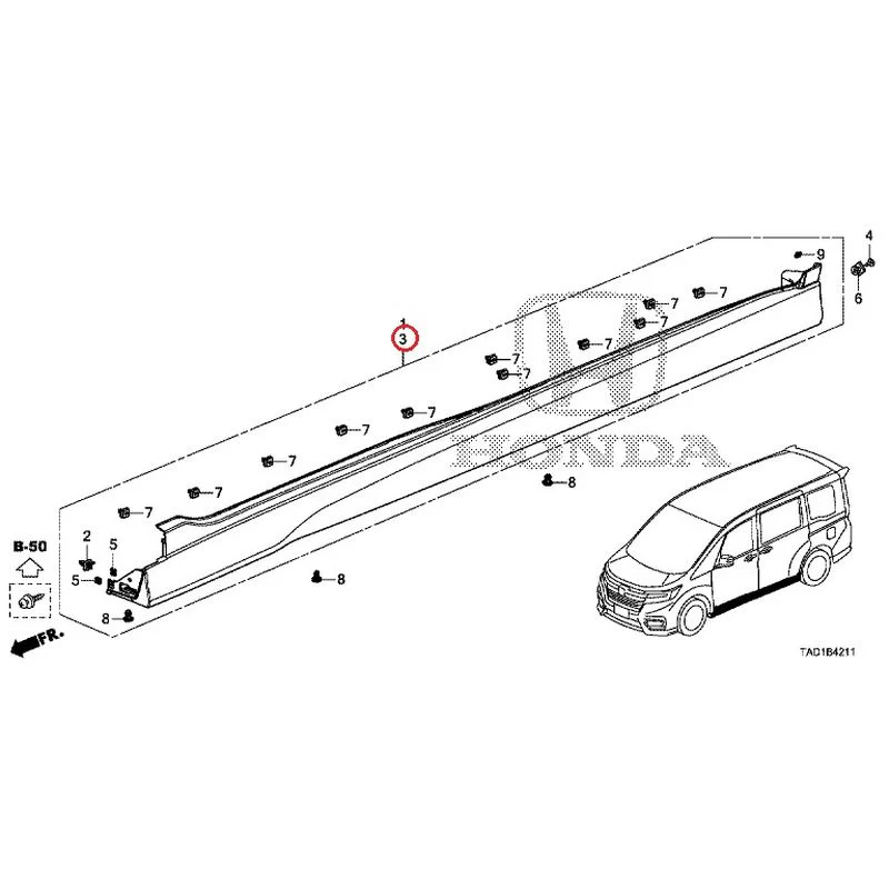 [NEW] JDM HONDA STEP WGN SPADA RP5 2020 Side Sill Garnish GENUINE OEM - Image 14