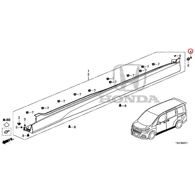 [NEW] JDM HONDA STEP WGN SPADA RP5 2020 Side Sill Garnish GENUINE OEM - Image 17