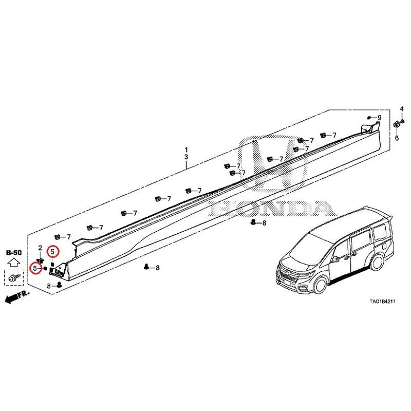 [NEW] JDM HONDA STEP WGN SPADA RP5 2020 Side Sill Garnish GENUINE OEM - Image 18