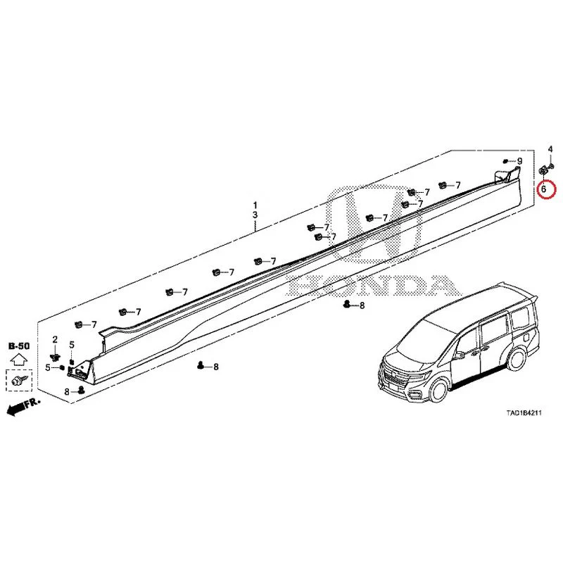 [NEW] JDM HONDA STEP WGN SPADA RP5 2020 Side Sill Garnish GENUINE OEM - Image 19