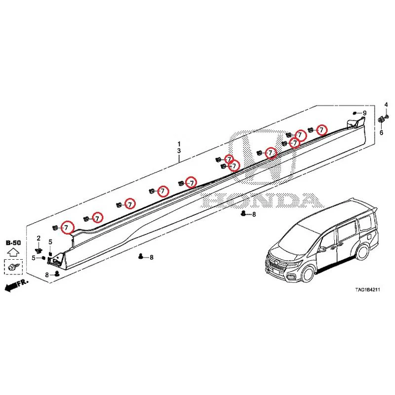 [NEW] JDM HONDA STEP WGN SPADA RP5 2020 Side Sill Garnish GENUINE OEM - Image 20
