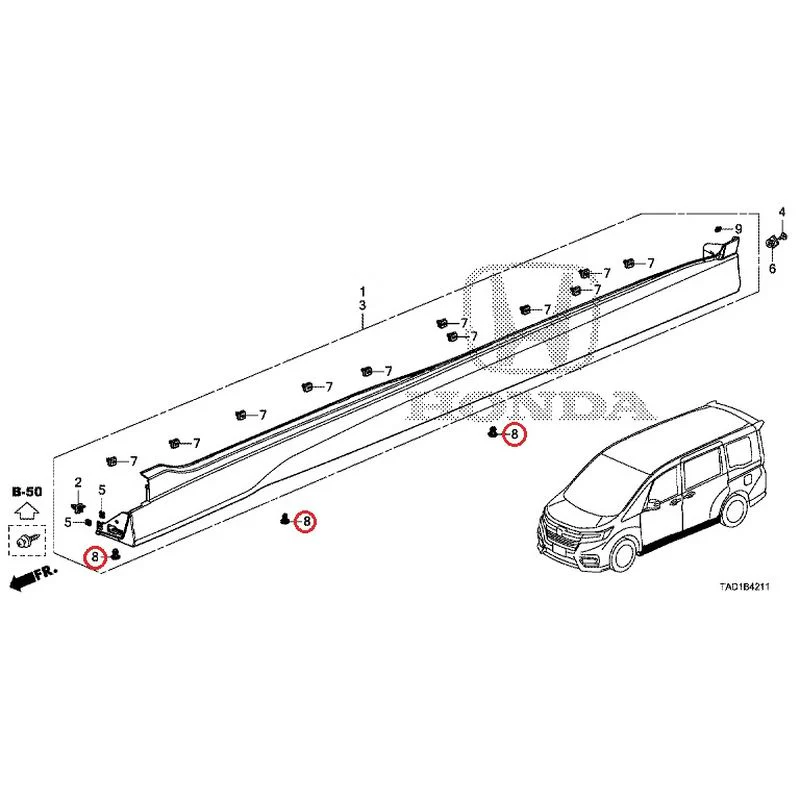 [NEW] JDM HONDA STEP WGN SPADA RP5 2020 Side Sill Garnish GENUINE OEM - Image 21