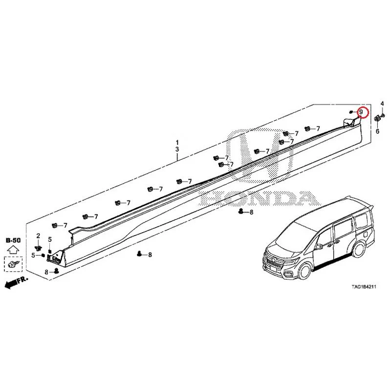 [NEW] JDM HONDA STEP WGN SPADA RP5 2020 Side Sill Garnish GENUINE OEM - Image 22