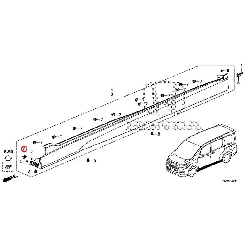 [NEW] JDM HONDA STEP WGN SPADA RP5 2020 Side Sill Garnish GENUINE OEM - Image 9