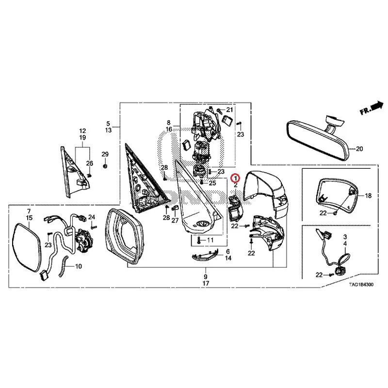 [NEW] JDM HONDA STEP WGN SPADA RP5 2020 Mirrors GENUINE OEM - Image 2