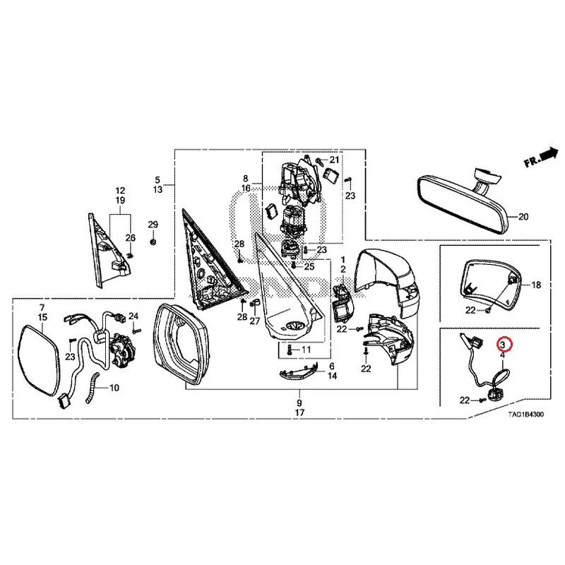 [NEW] JDM HONDA STEP WGN SPADA RP5 2020 Mirrors GENUINE OEM - Image 4