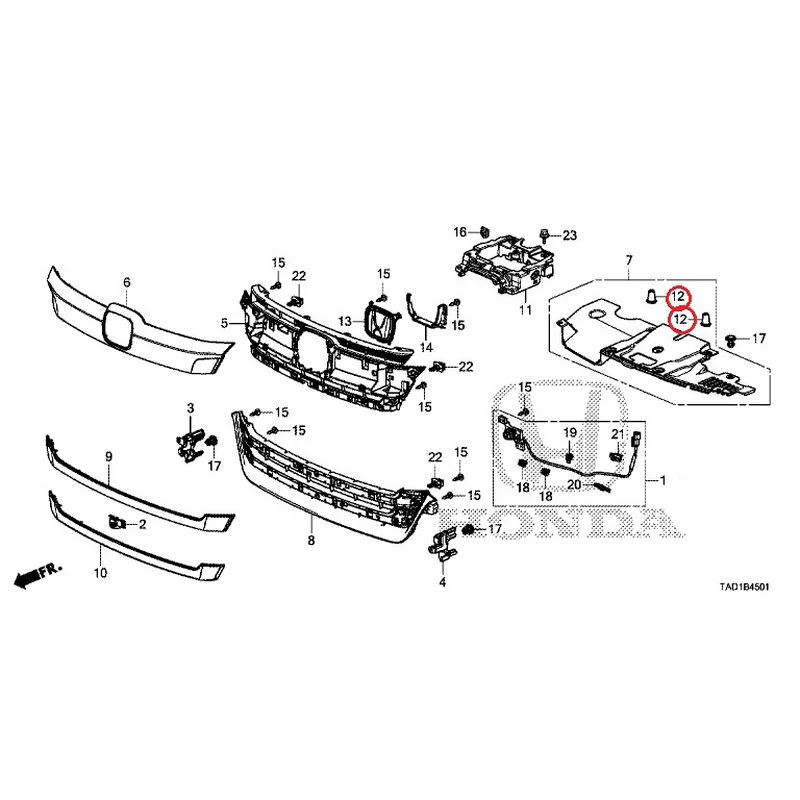 [NEW] JDM HONDA STEP WGN SPADA RP5 2020 Front Grill (2) GENUINE OEM - Image 13