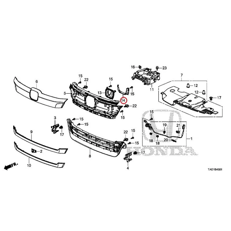 [NEW] JDM HONDA STEP WGN SPADA RP5 2020 Front Grill (2) GENUINE OEM - Image 15