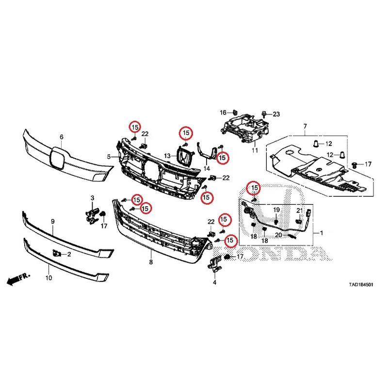 [NEW] JDM HONDA STEP WGN SPADA RP5 2020 Front Grill (2) GENUINE OEM - Image 16