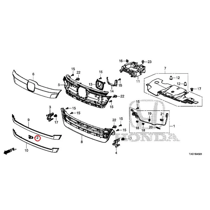 [NEW] JDM HONDA STEP WGN SPADA RP5 2020 Front Grill (2) GENUINE OEM - Image 3