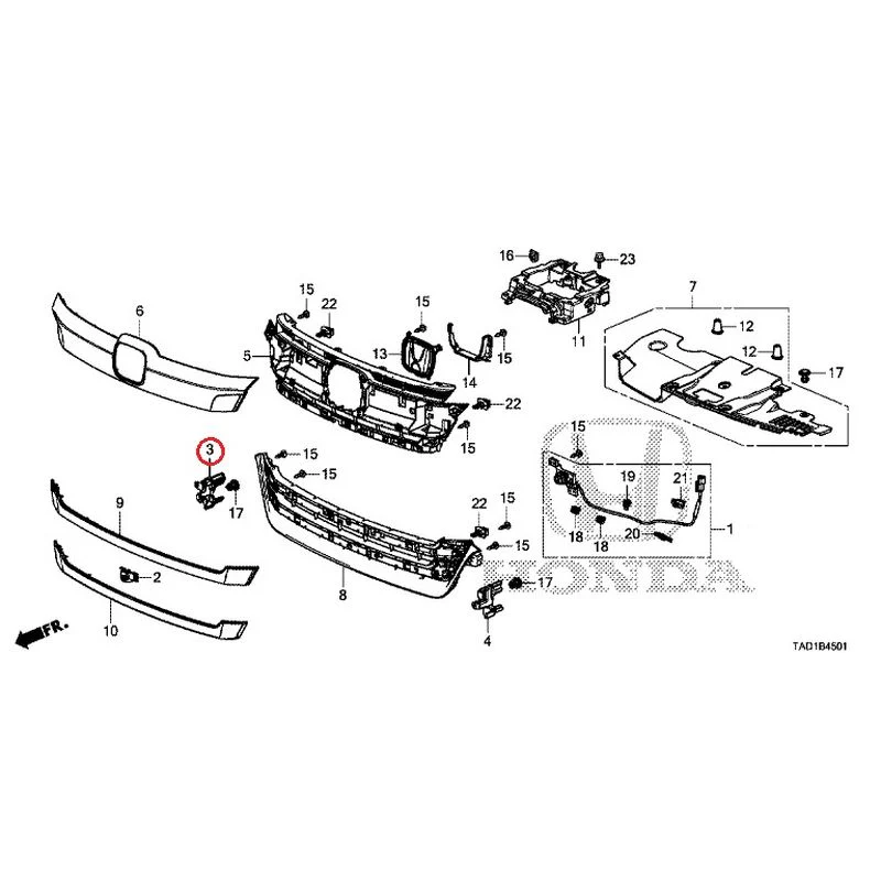 [NEW] JDM HONDA STEP WGN SPADA RP5 2020 Front Grill (2) GENUINE OEM - Image 4