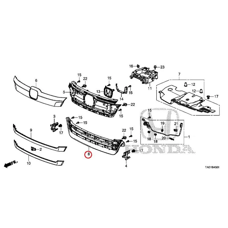 [NEW] JDM HONDA STEP WGN SPADA RP5 2020 Front Grill (2) GENUINE OEM - Image 9