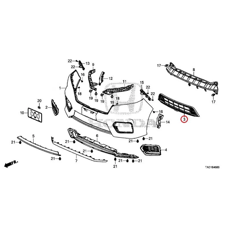 [NEW] JDM HONDA STEP WGN SPADA RP5 2020 Front Bumper GENUINE OEM - Image 10