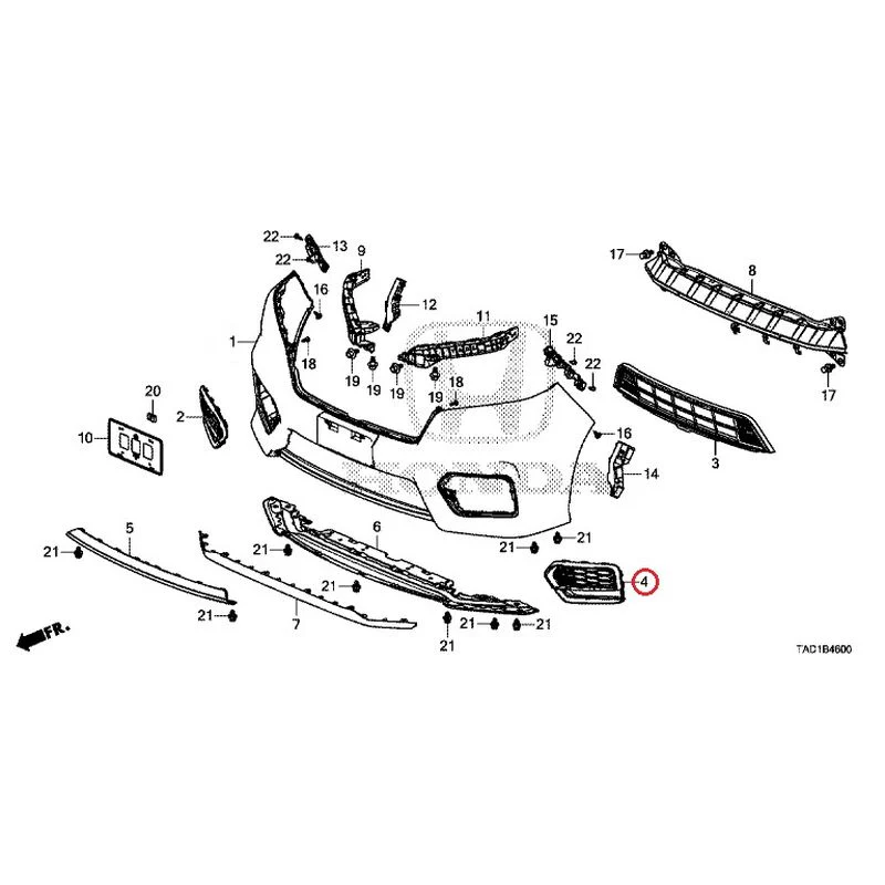 [NEW] JDM HONDA STEP WGN SPADA RP5 2020 Front Bumper GENUINE OEM - Image 11