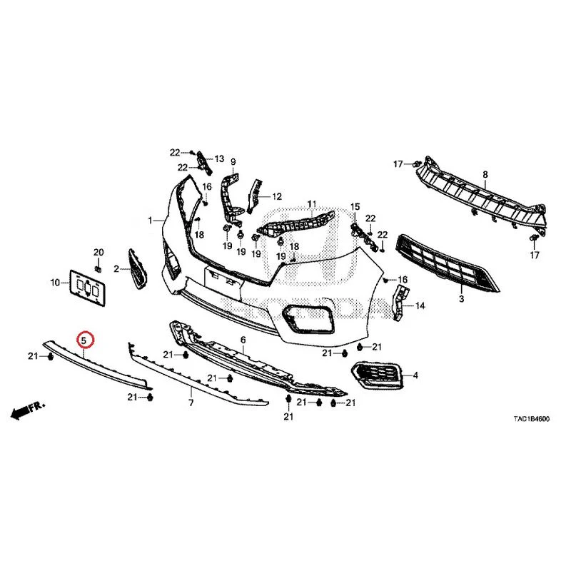 [NEW] JDM HONDA STEP WGN SPADA RP5 2020 Front Bumper GENUINE OEM - Image 12