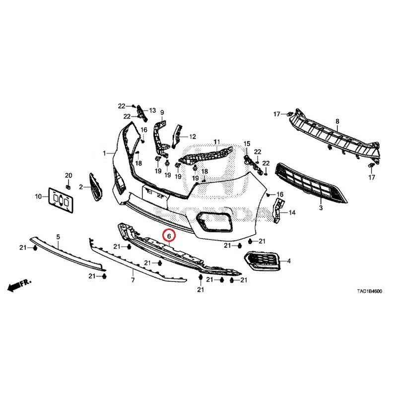 [NEW] JDM HONDA STEP WGN SPADA RP5 2020 Front Bumper GENUINE OEM - Image 13
