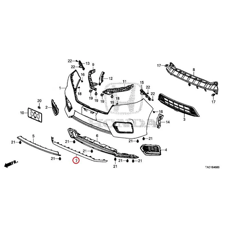 [NEW] JDM HONDA STEP WGN SPADA RP5 2020 Front Bumper GENUINE OEM - Image 14