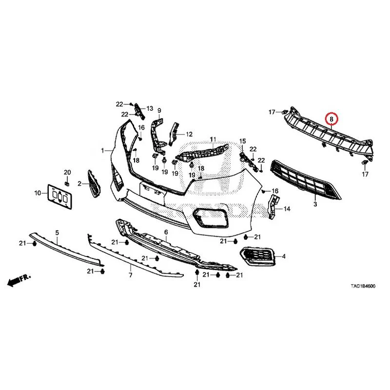 [NEW] JDM HONDA STEP WGN SPADA RP5 2020 Front Bumper GENUINE OEM - Image 15