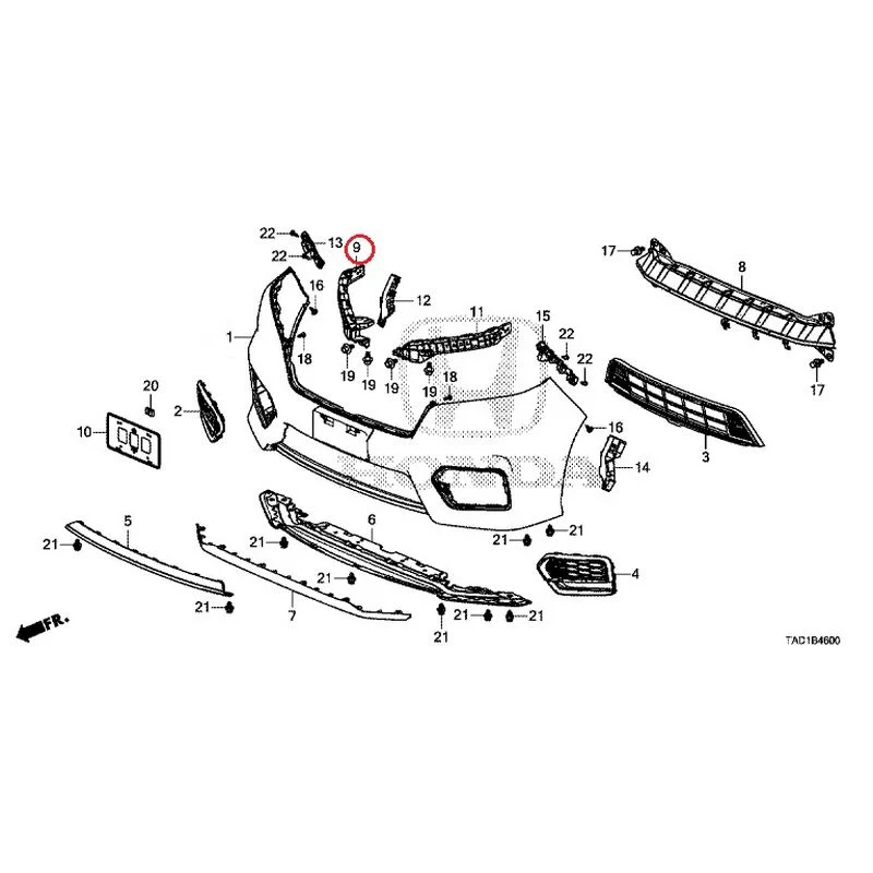 [NEW] JDM HONDA STEP WGN SPADA RP5 2020 Front Bumper GENUINE OEM - Image 16