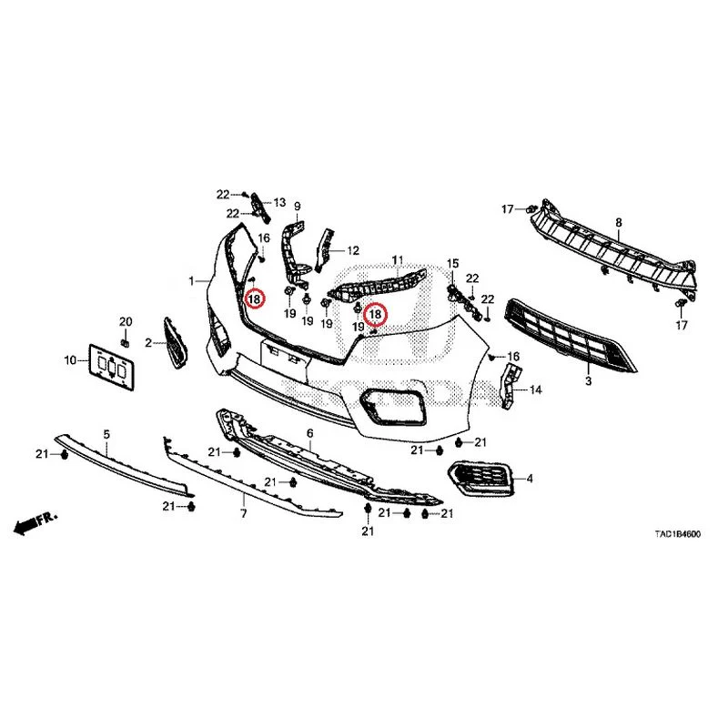 [NEW] JDM HONDA STEP WGN SPADA RP5 2020 Front Bumper GENUINE OEM - Image 25