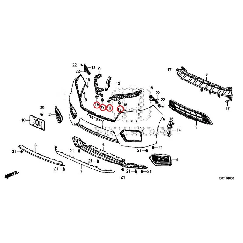 [NEW] JDM HONDA STEP WGN SPADA RP5 2020 Front Bumper GENUINE OEM - Image 26