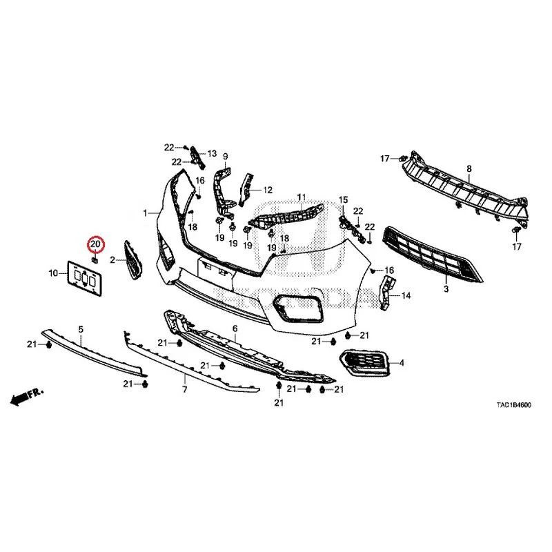 [NEW] JDM HONDA STEP WGN SPADA RP5 2020 Front Bumper GENUINE OEM - Image 27