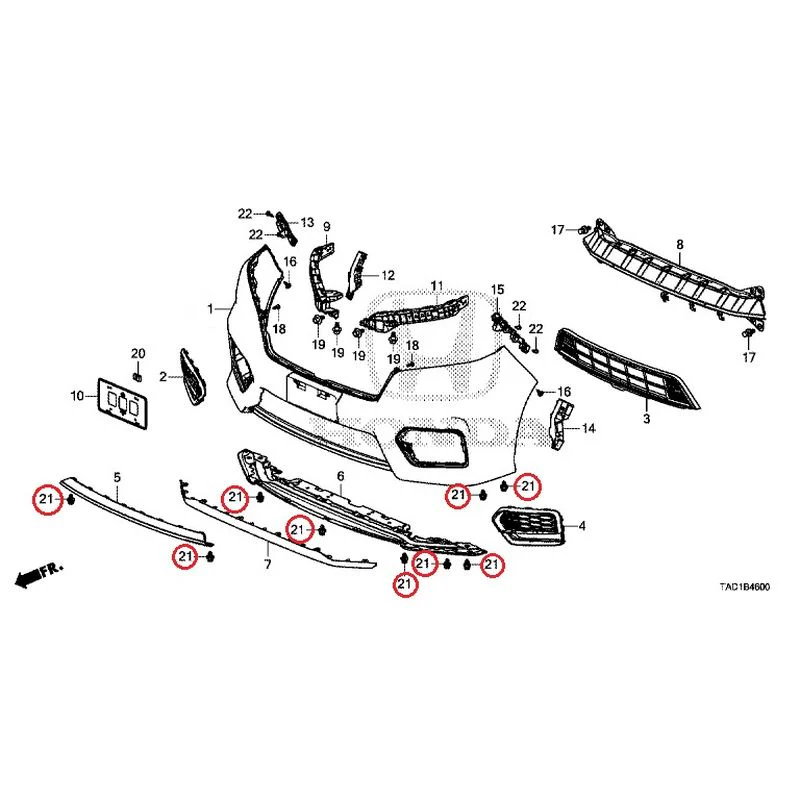 [NEW] JDM HONDA STEP WGN SPADA RP5 2020 Front Bumper GENUINE OEM - Image 28