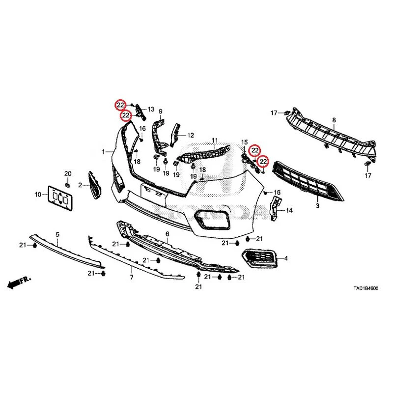 [NEW] JDM HONDA STEP WGN SPADA RP5 2020 Front Bumper GENUINE OEM - Image 29