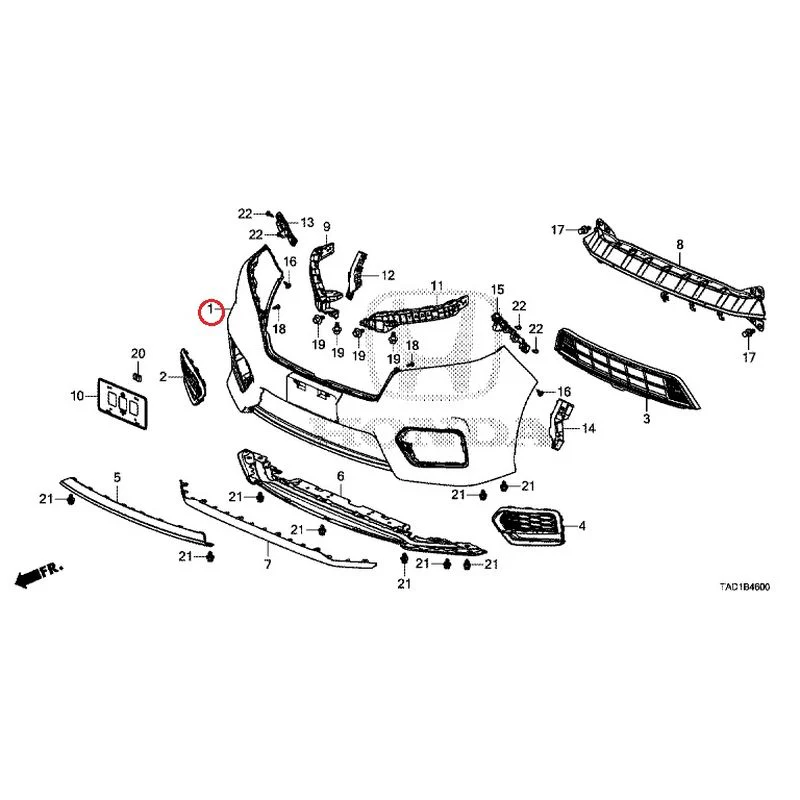 [NEW] JDM HONDA STEP WGN SPADA RP5 2020 Front Bumper GENUINE OEM - Image 3