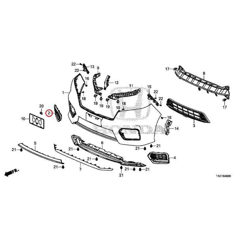[NEW] JDM HONDA STEP WGN SPADA RP5 2020 Front Bumper GENUINE OEM - Image 9