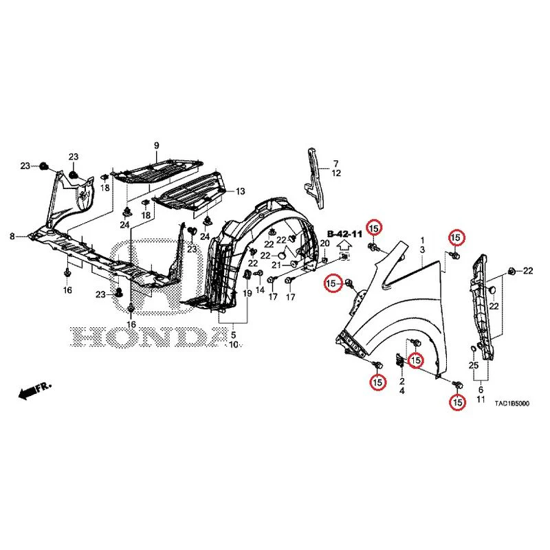 [NEW] JDM HONDA STEP WGN SPADA RP5 2020 Front Fenders GENUINE OEM - Image 16