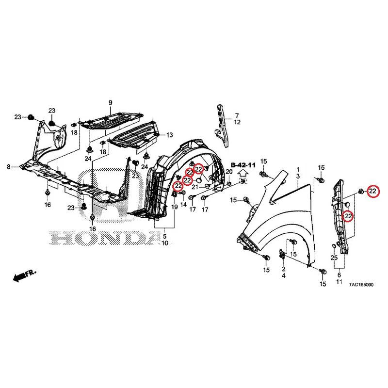 [NEW] JDM HONDA STEP WGN SPADA RP5 2020 Front Fenders GENUINE OEM - Image 23