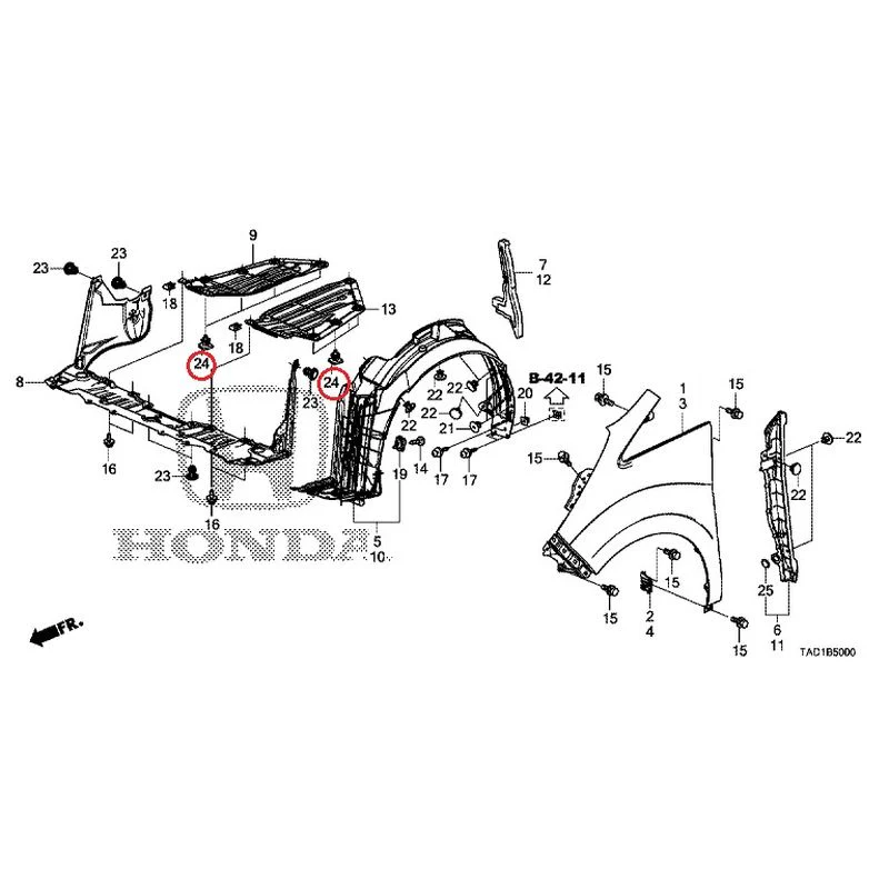 [NEW] JDM HONDA STEP WGN SPADA RP5 2020 Front Fenders GENUINE OEM - Image 25