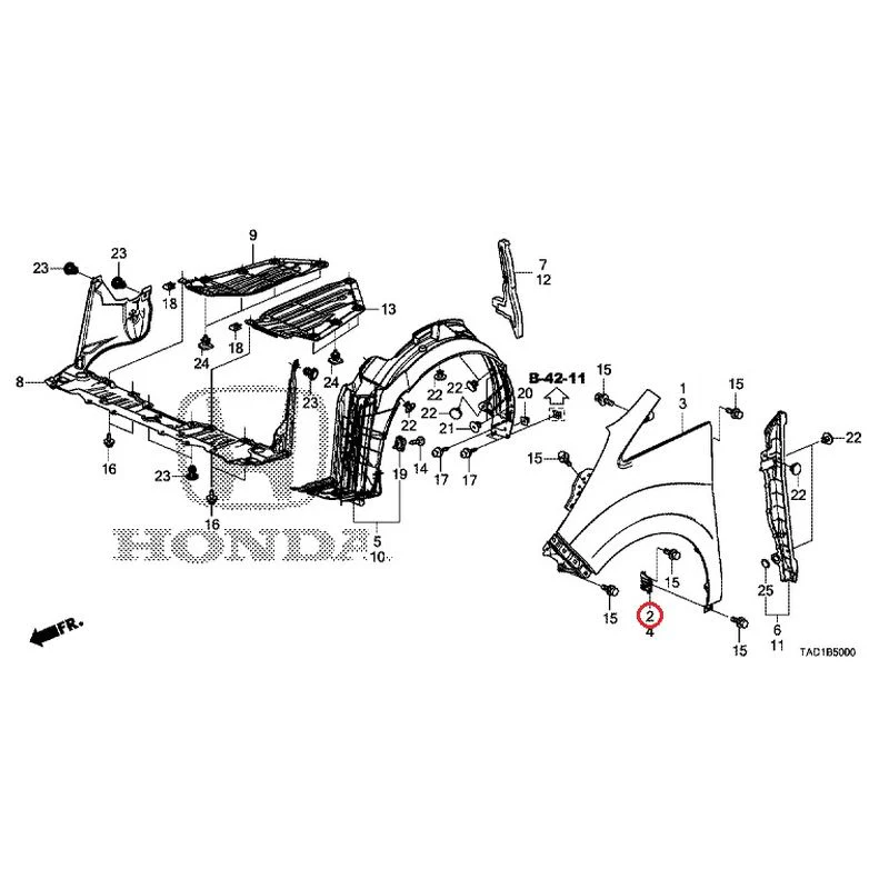 [NEW] JDM HONDA STEP WGN SPADA RP5 2020 Front Fenders GENUINE OEM - Image 3
