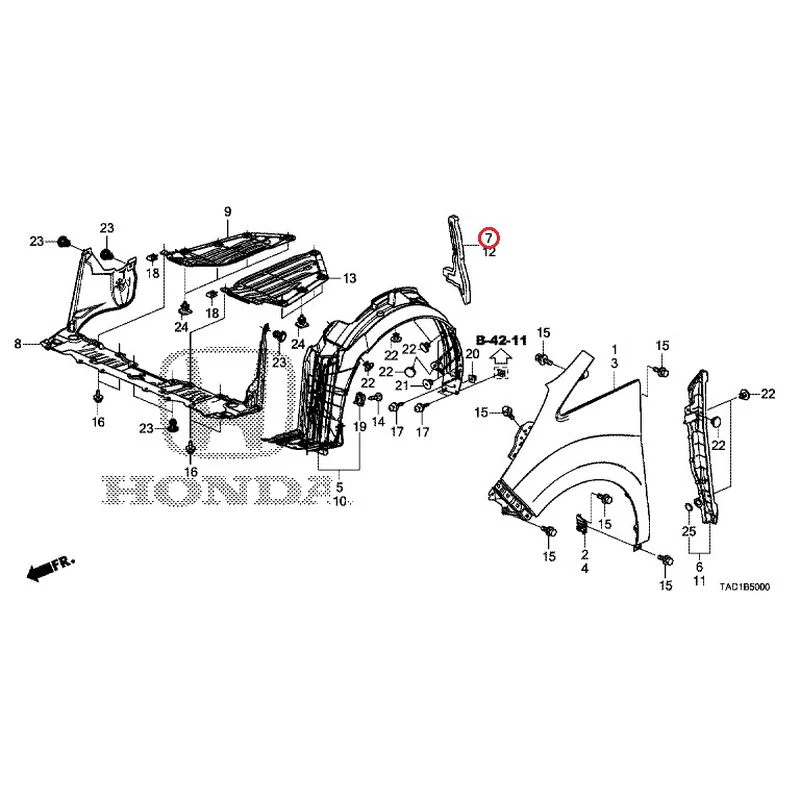 [NEW] JDM HONDA STEP WGN SPADA RP5 2020 Front Fenders GENUINE OEM - Image 8