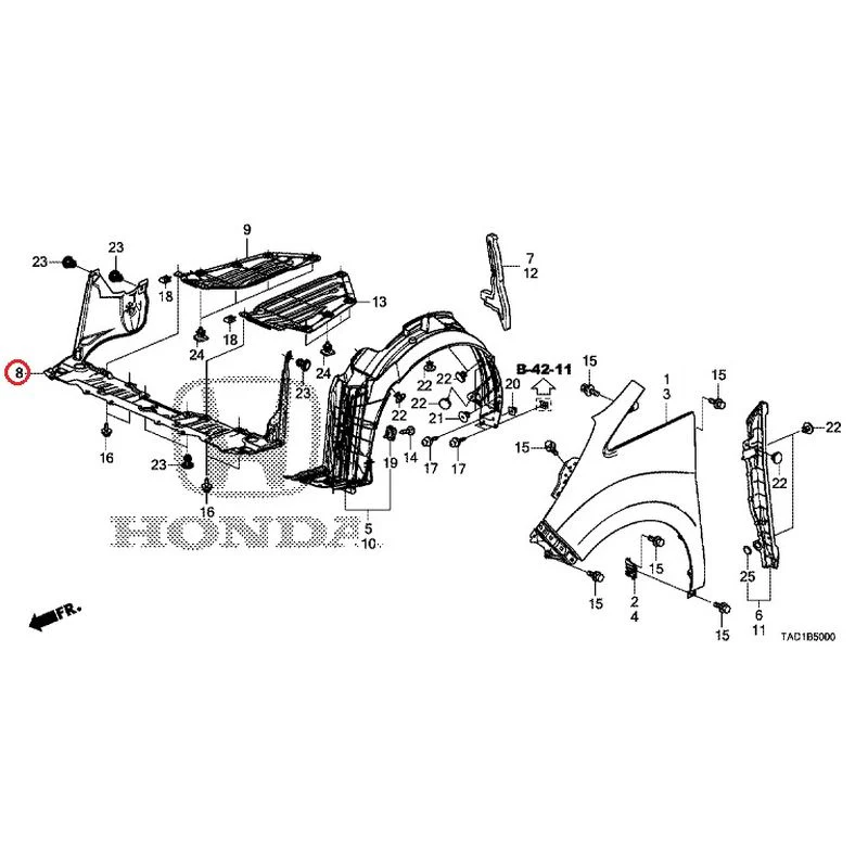 [NEW] JDM HONDA STEP WGN SPADA RP5 2020 Front Fenders GENUINE OEM - Image 9