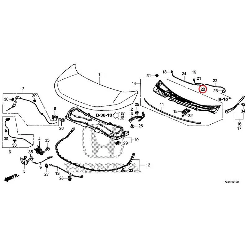 [NEW] JDM HONDA STEP WGN SPADA RP5 2020 Hood GENUINE OEM - Image 21