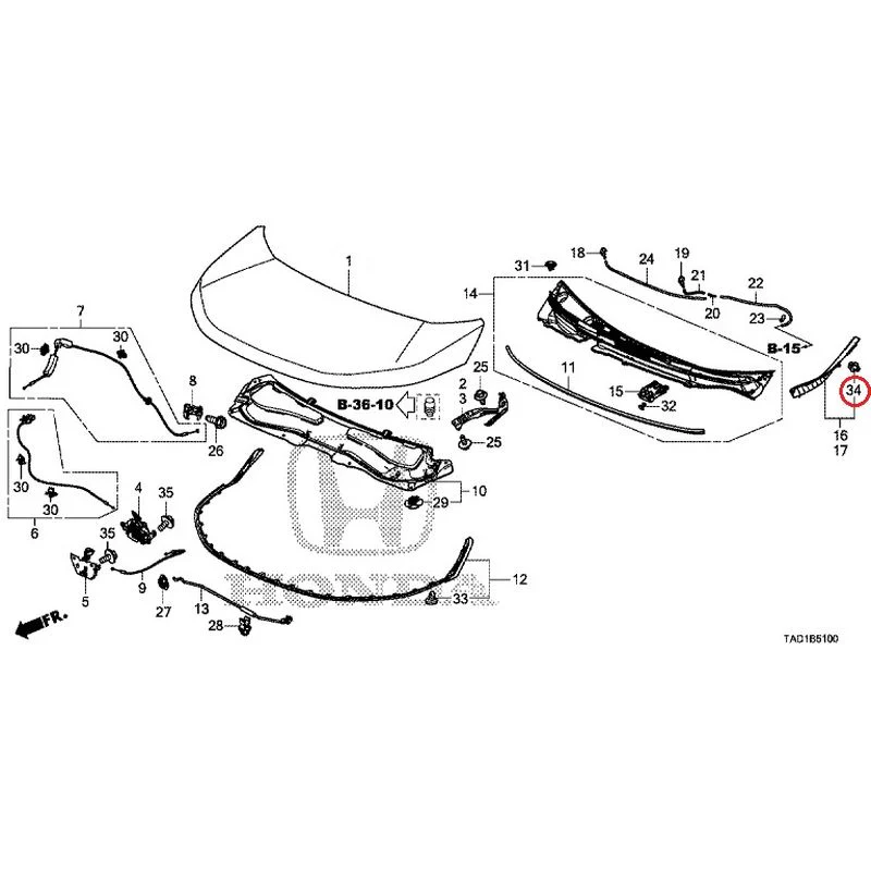 [NEW] JDM HONDA STEP WGN SPADA RP5 2020 Hood GENUINE OEM - Image 35